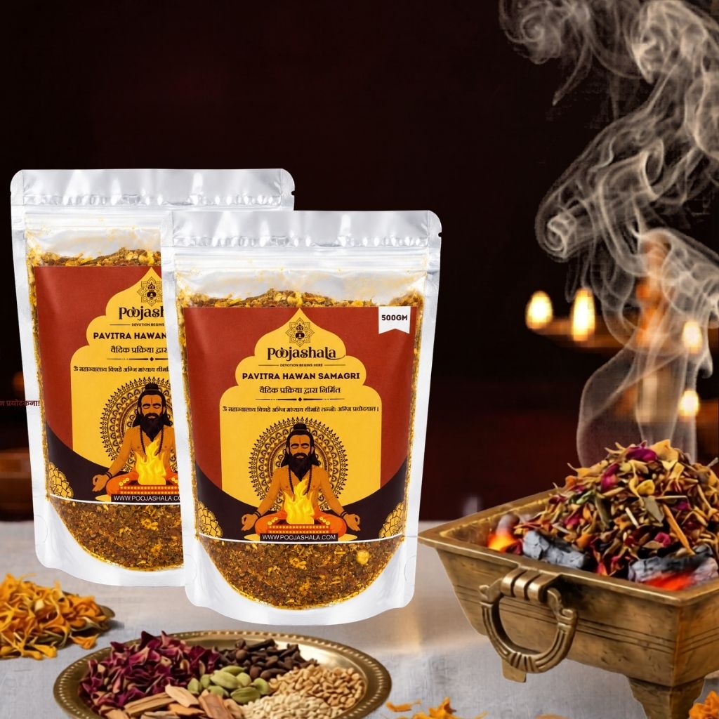 Poojashala Premium Pavitra Hawan Samagri Pack of 2 | Total 1kg | Pure & Natural Havan Samagri for Religious Rituals