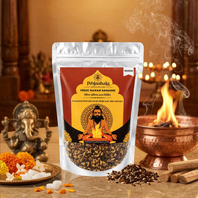 Poojashala Vedic Hawan Samagri 500g – 100% Natural | Traditional Vedic Herbs | For Daily Hawan, Yagna & Agnihotra