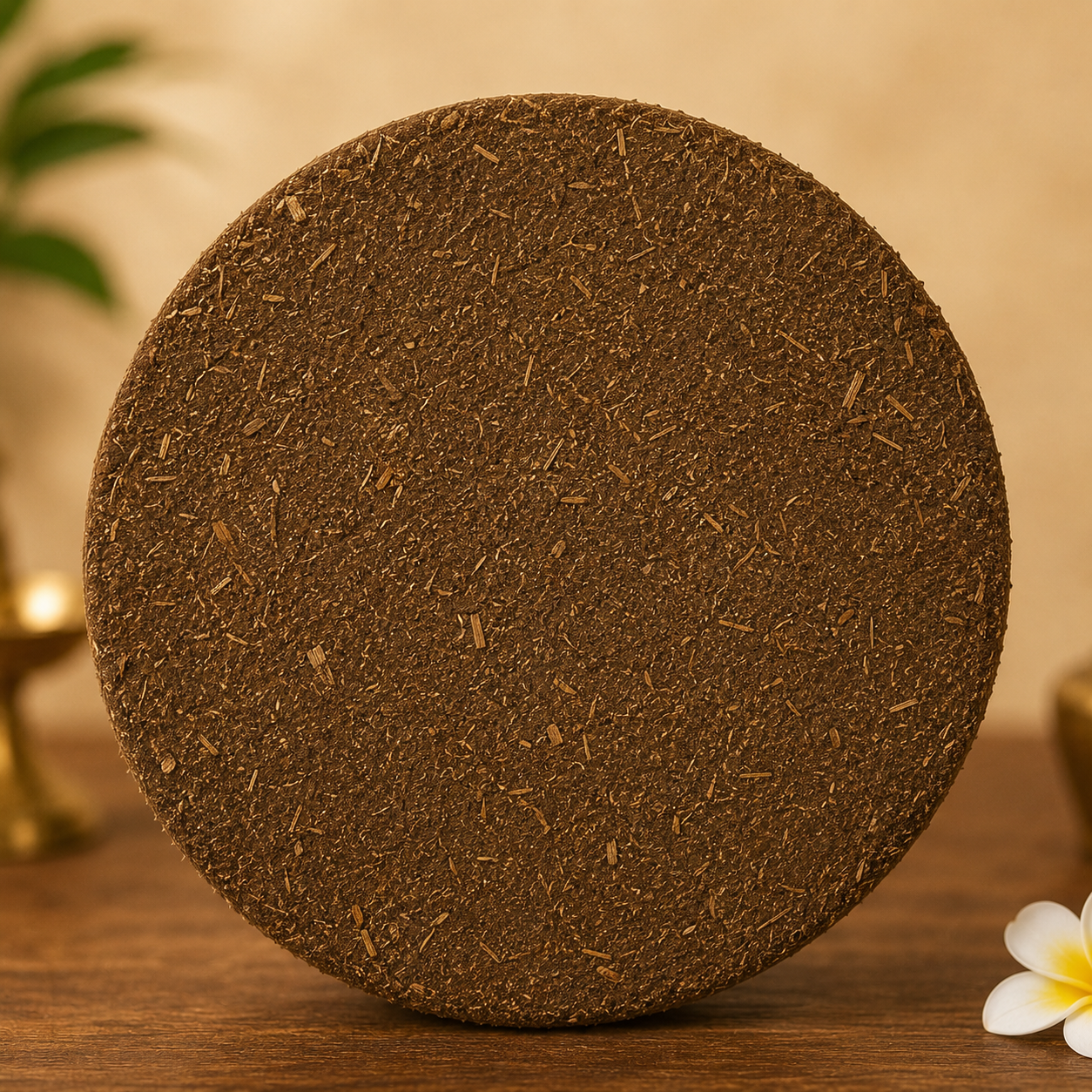 Poojashala Cow Dung Cake (Gomay Upla) – Pack of 10 | 100% Pure Desi Cow Dung | For Hawan, Agnihotra & Vedic Rituals