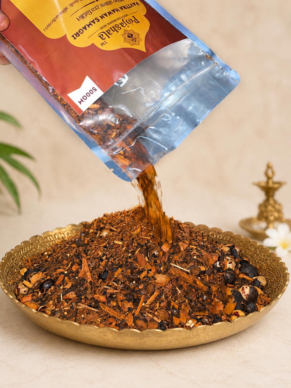 Poojashala Premium Pavitra Hawan Samagri Pack of 2 | Total 1kg | Pure & Natural Havan Samagri for Religious Rituals